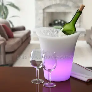 Led Double Wall Waterproof Champagne Bucket With Remote 5l