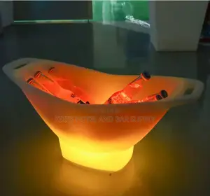 Led Double Wall Waterproof Champagne Bucket With Remote 12l