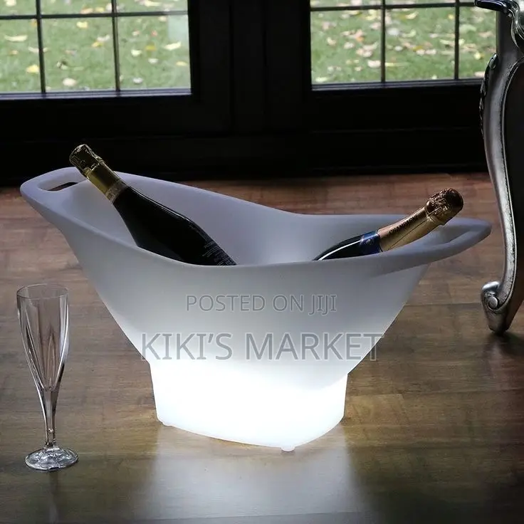 Led Double Wall Waterproof Champagne Bucket With Remote 12l