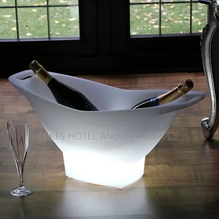Led Double Wall Waterproof Champagne Bucket With Remote 12l