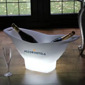 Led Double Wall Waterproof Champagne Bucket With Remote 12l