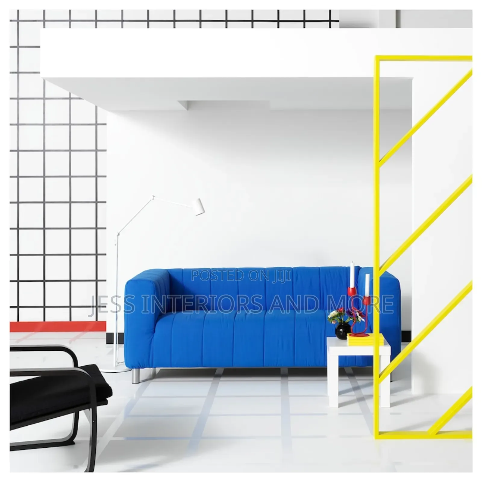 Sofa 3- Seater in Bold Blue
