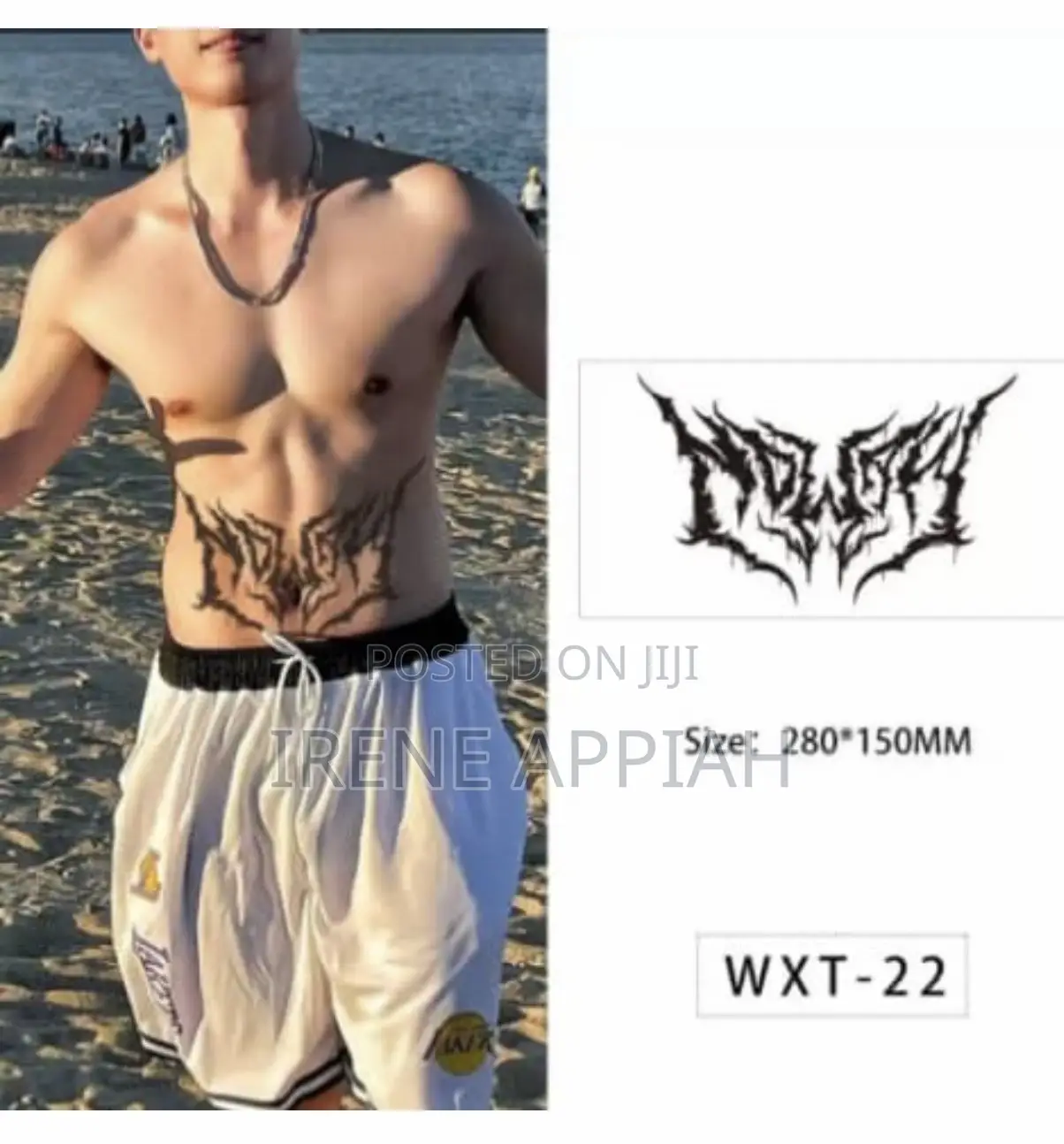 Semi Permanent Front and Back Tattoos