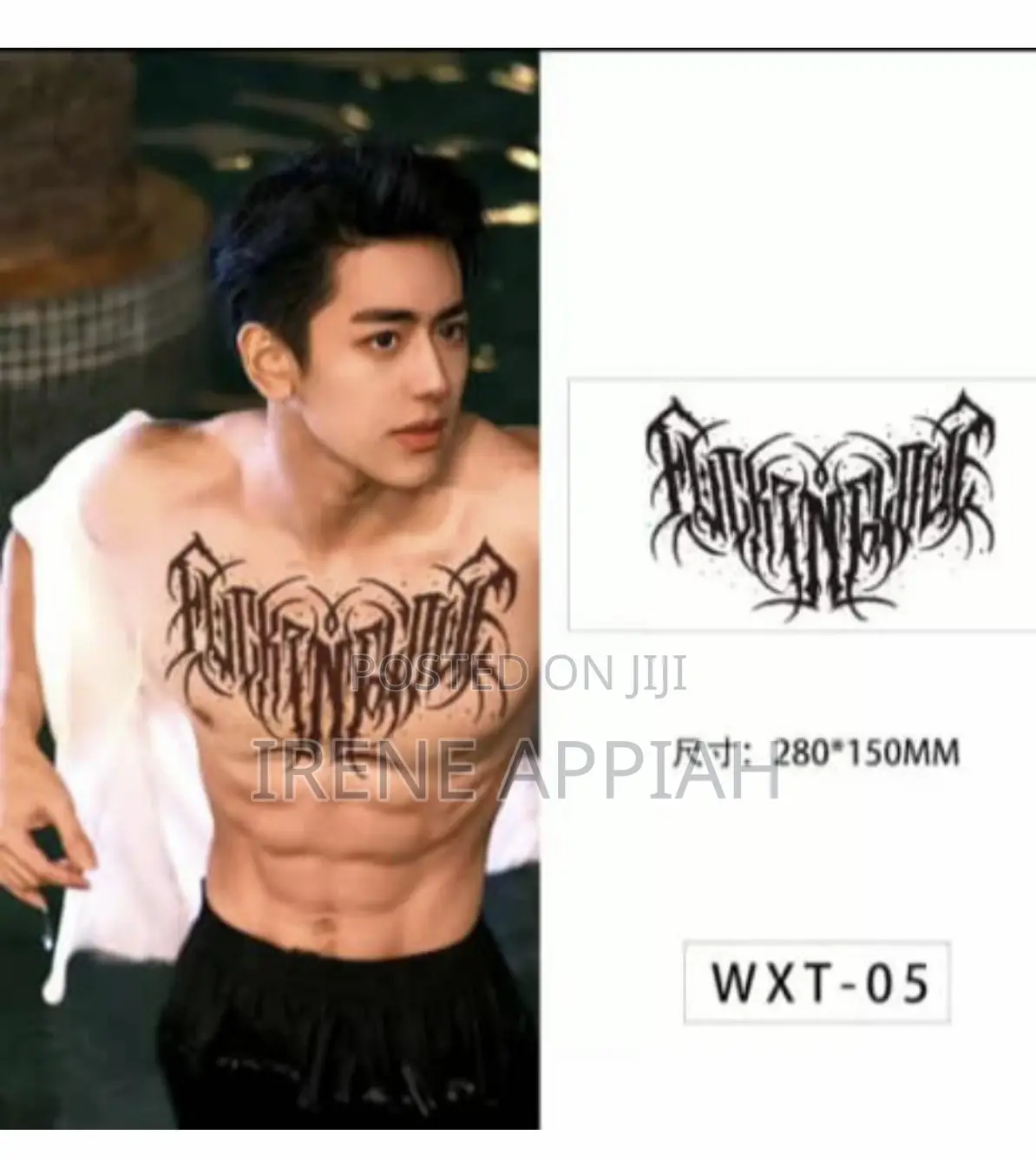 Semi Permanent Front and Back Tattoos