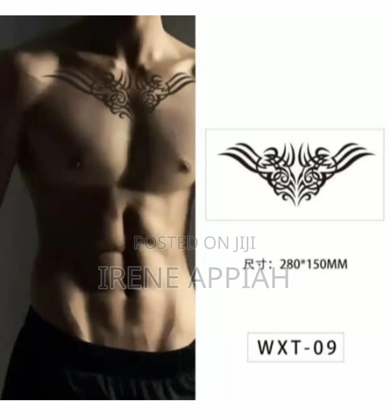 Semi Permanent Front and Back Tattoos