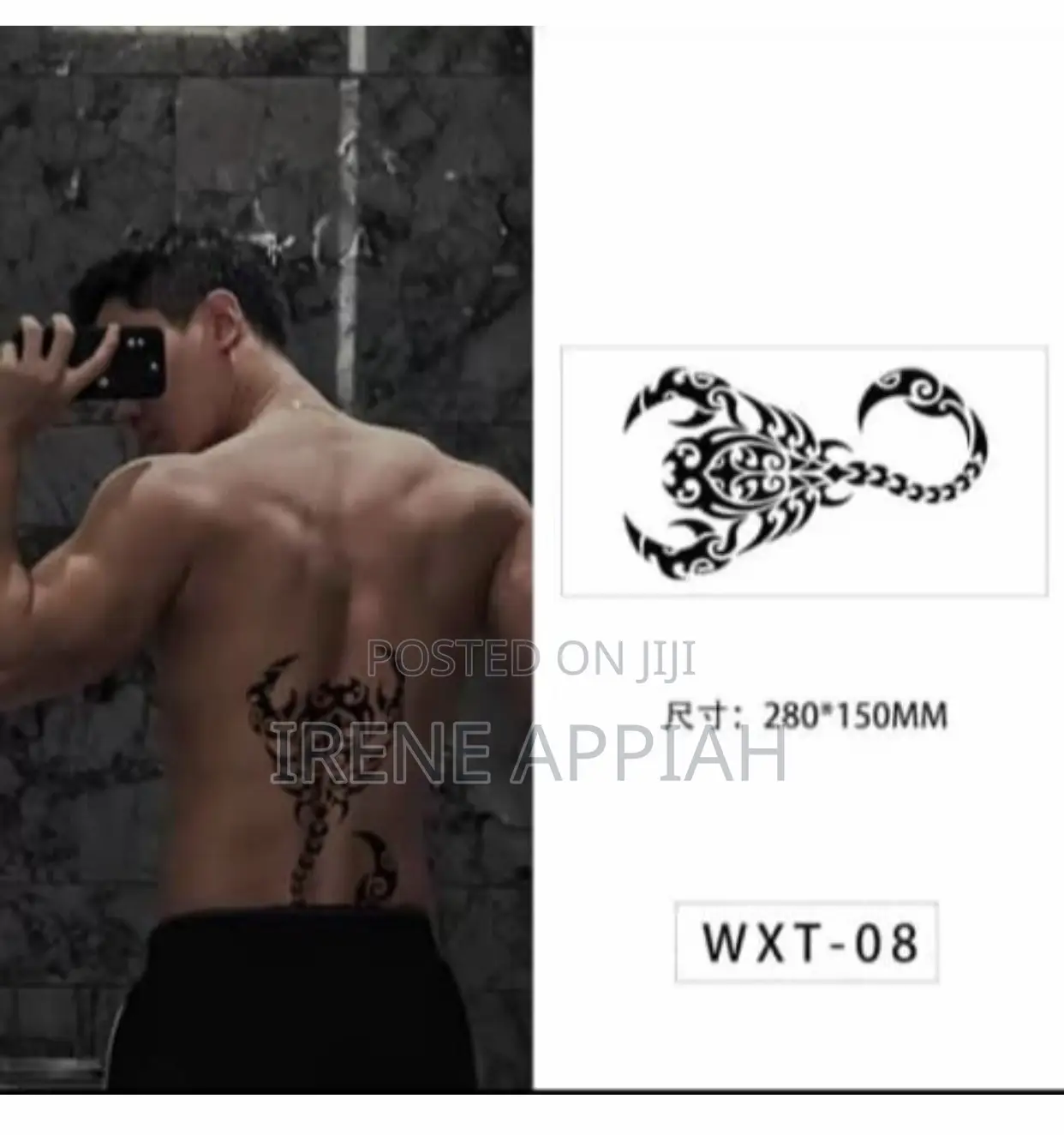 Semi Permanent Front and Back Tattoos