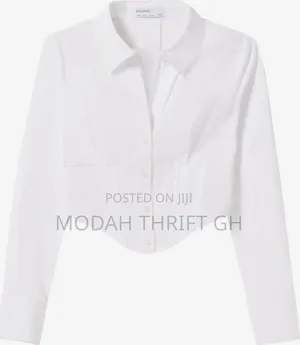 White Long Sleeves Corset Shirt