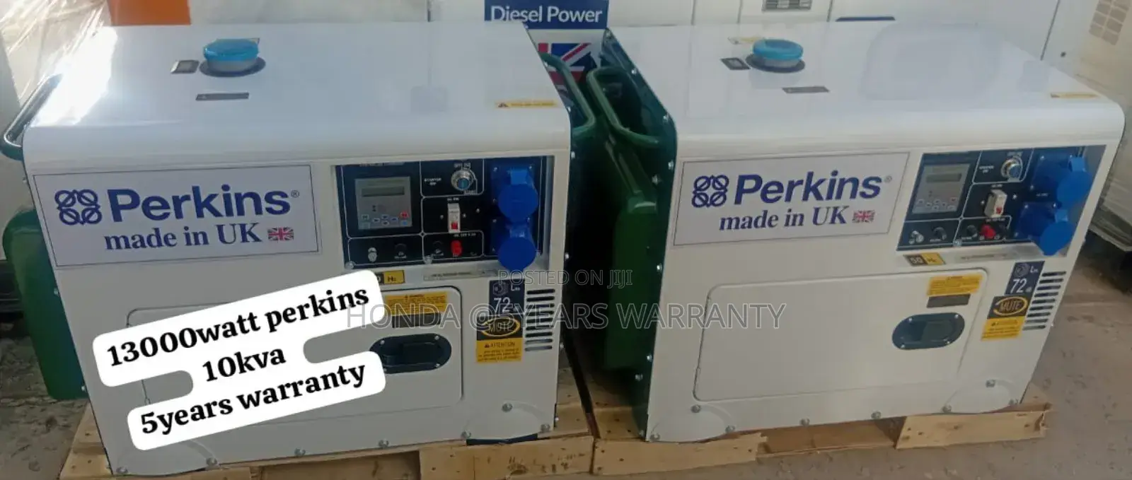 Live Electrically Charged Perkins 10kva 13000watt Generator