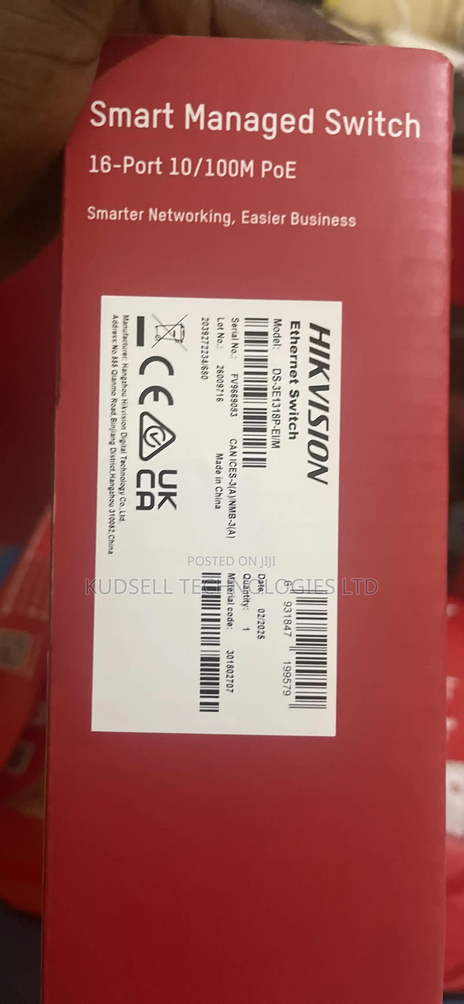16 Port Hikvision Smart Managed Poe Switch +Sfp