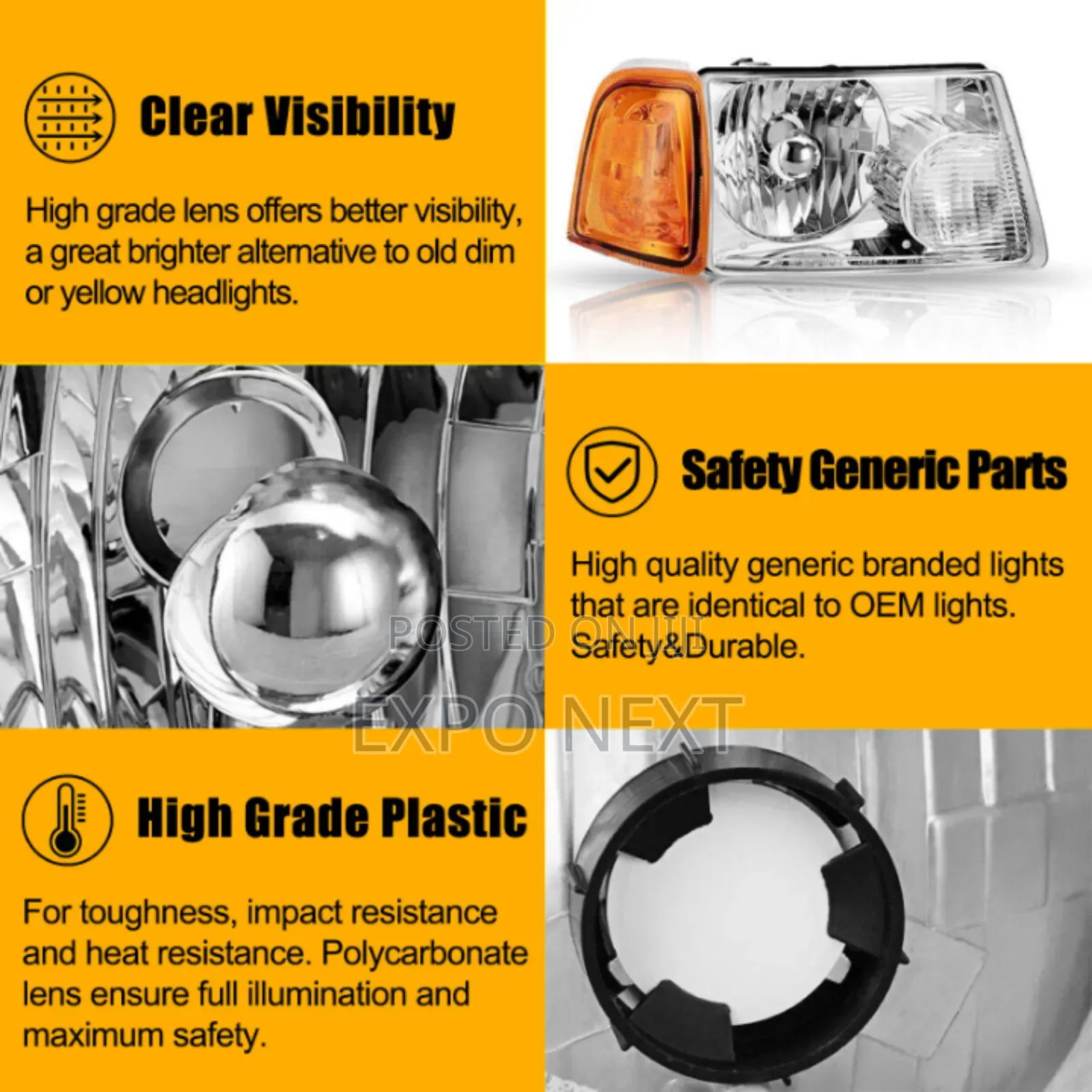 2001–2011 Ford Ranger Pair of Headlights
