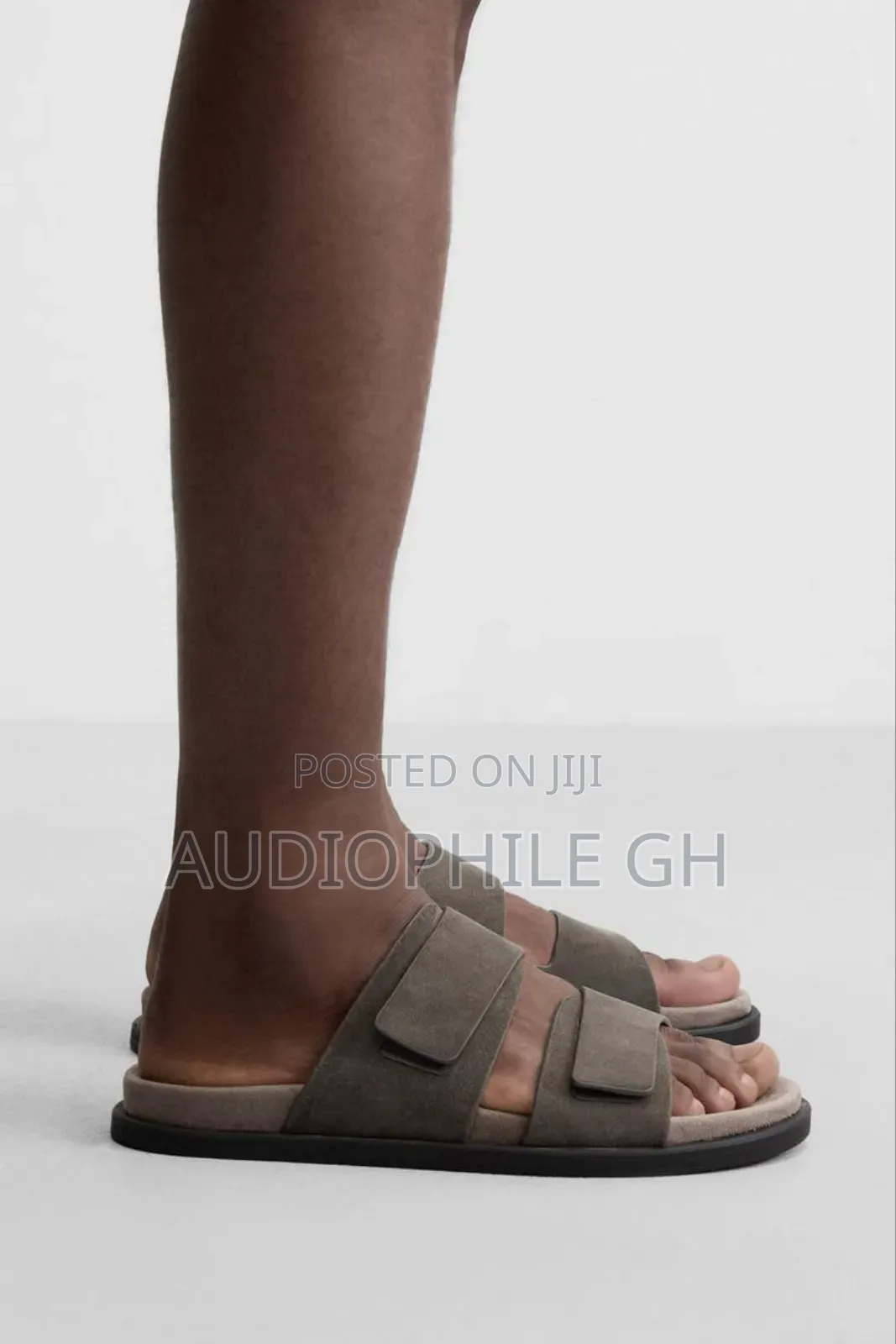 Zara Double Strap Leather Slippers