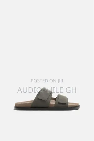 Zara Double Strap Leather Slippers