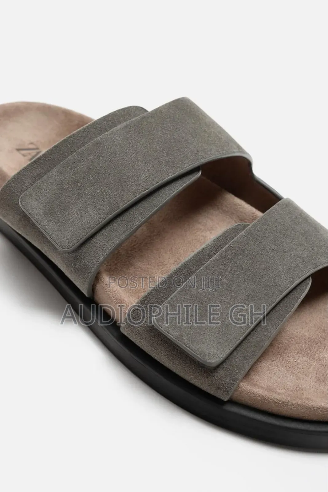 Zara Double Strap Leather Slippers