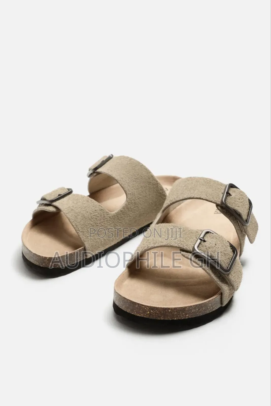 Zara Double Buckle Leather Sandals