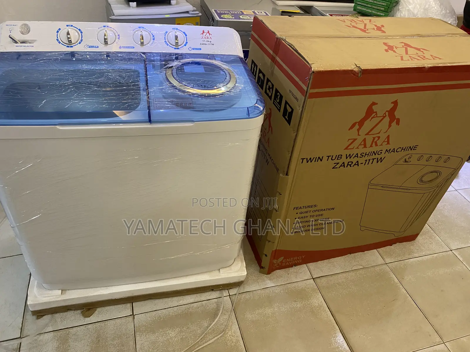 Zara 11kg Semi Automatic Twin Tab Washing Machine