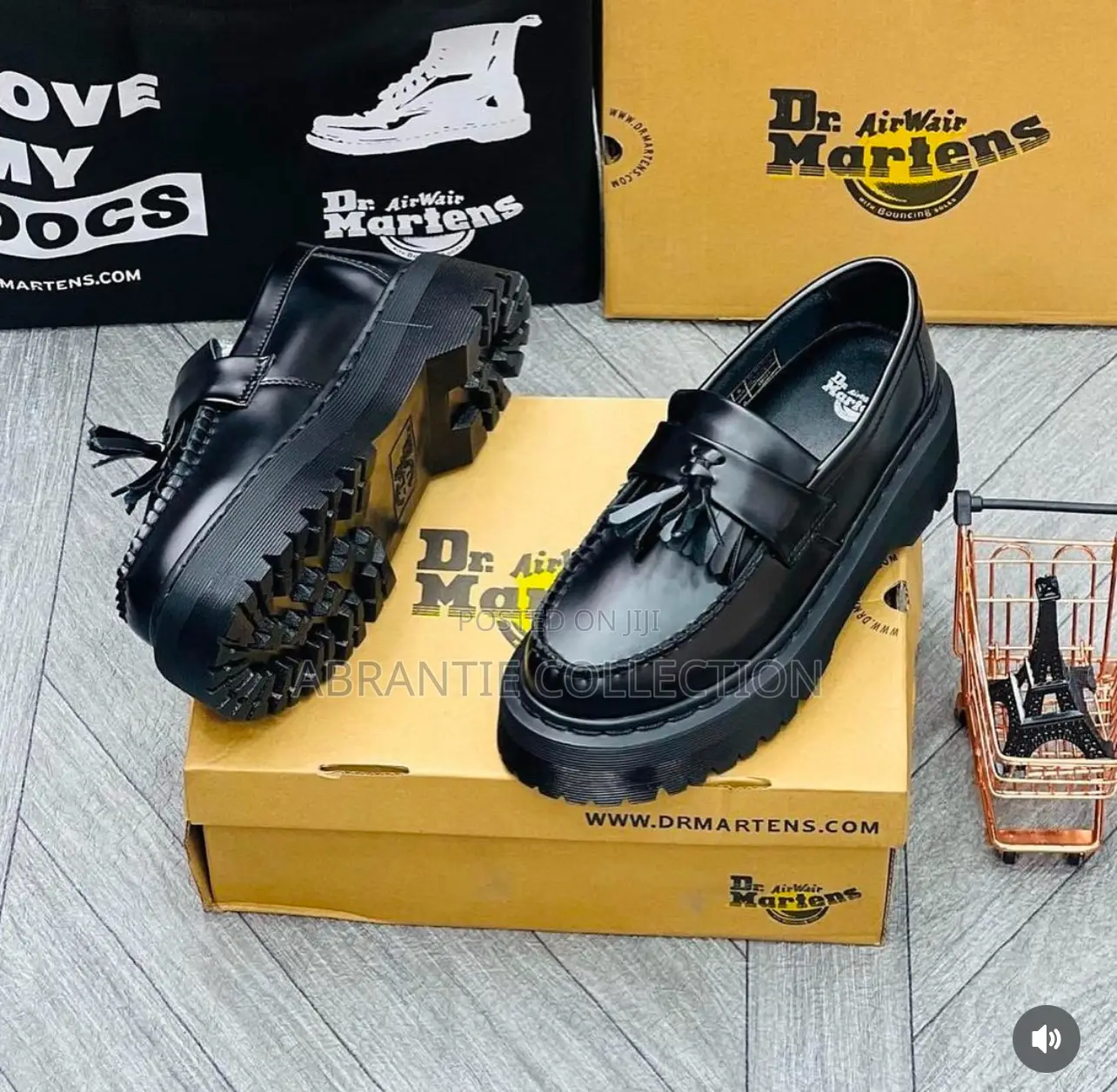 Dr Martens Marble Platform Loafers
