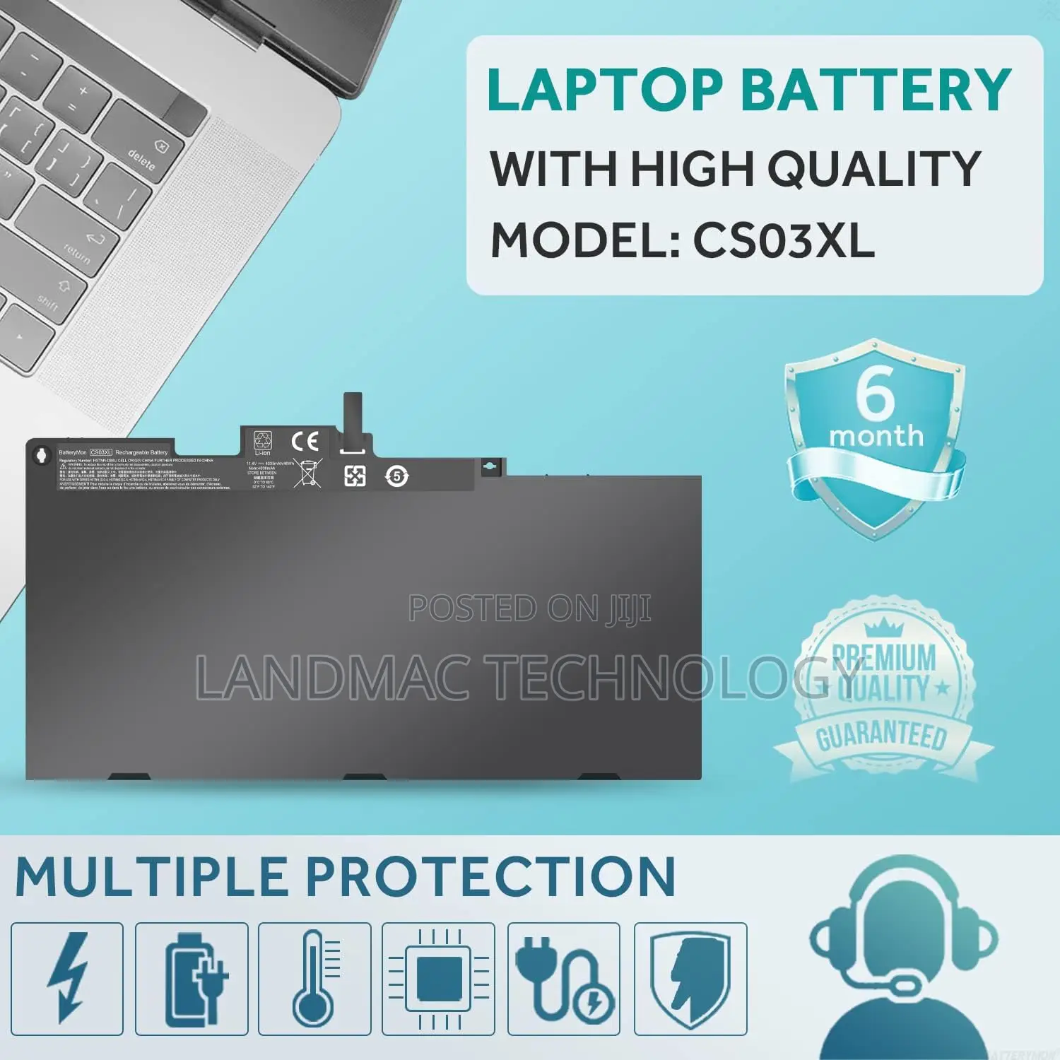 Cs03xl Battery for Hp Elitebook 745 755 840 848 850 G3 G4