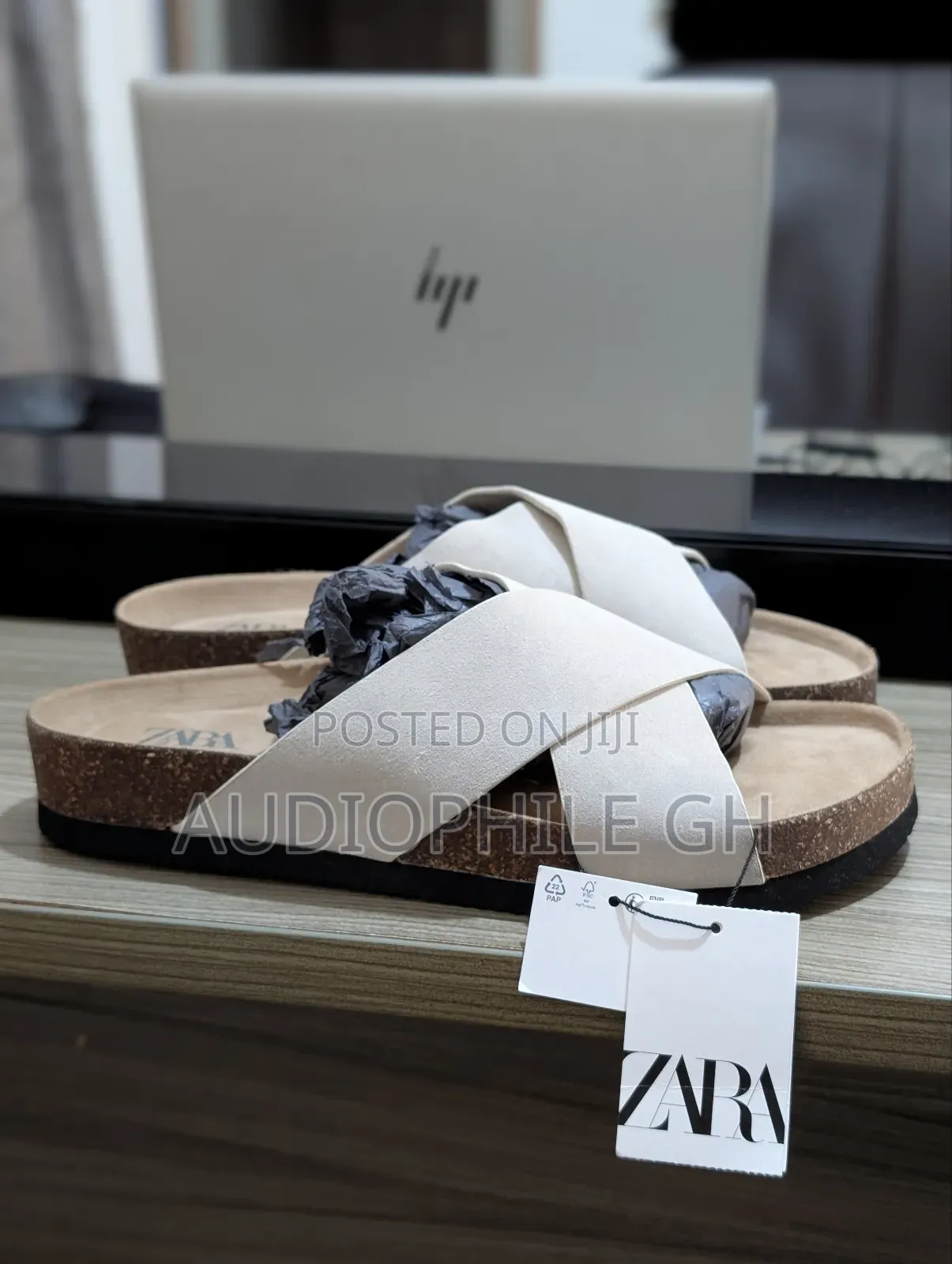 Zara Cross-Strap Leather Sandals