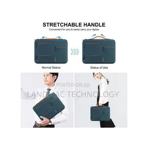 13.0 Inch Sleeve Zipper Briefcase Laptop Handbag - Navy Blue