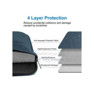 13.0 Inch Sleeve Zipper Briefcase Laptop Handbag - Navy Blue
