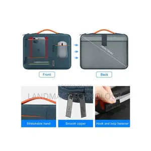 13.0 Inch Sleeve Zipper Briefcase Laptop Handbag - Navy Blue