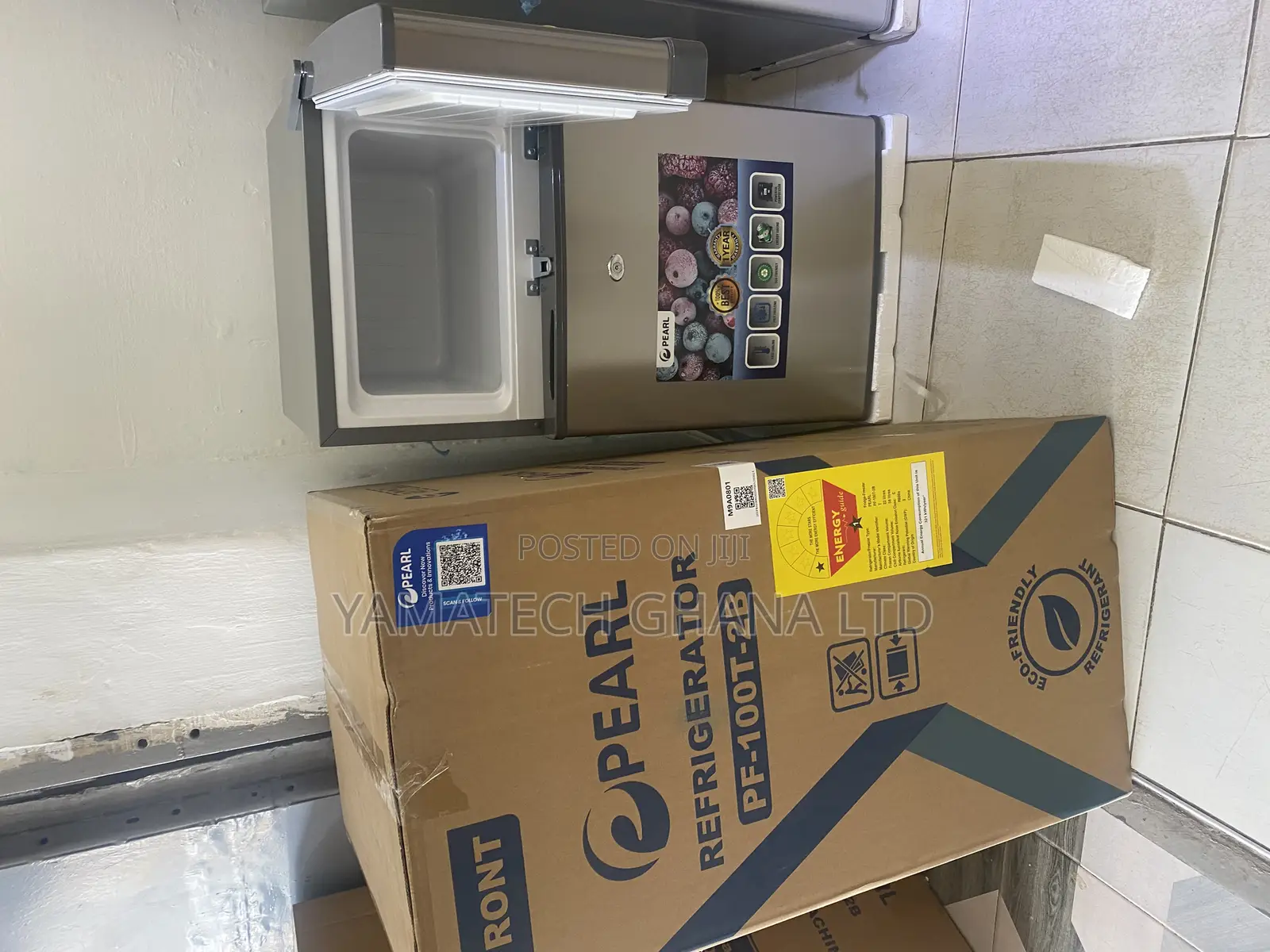 Pearl 80litre Table Top Double Door Fridge With Top Freezer