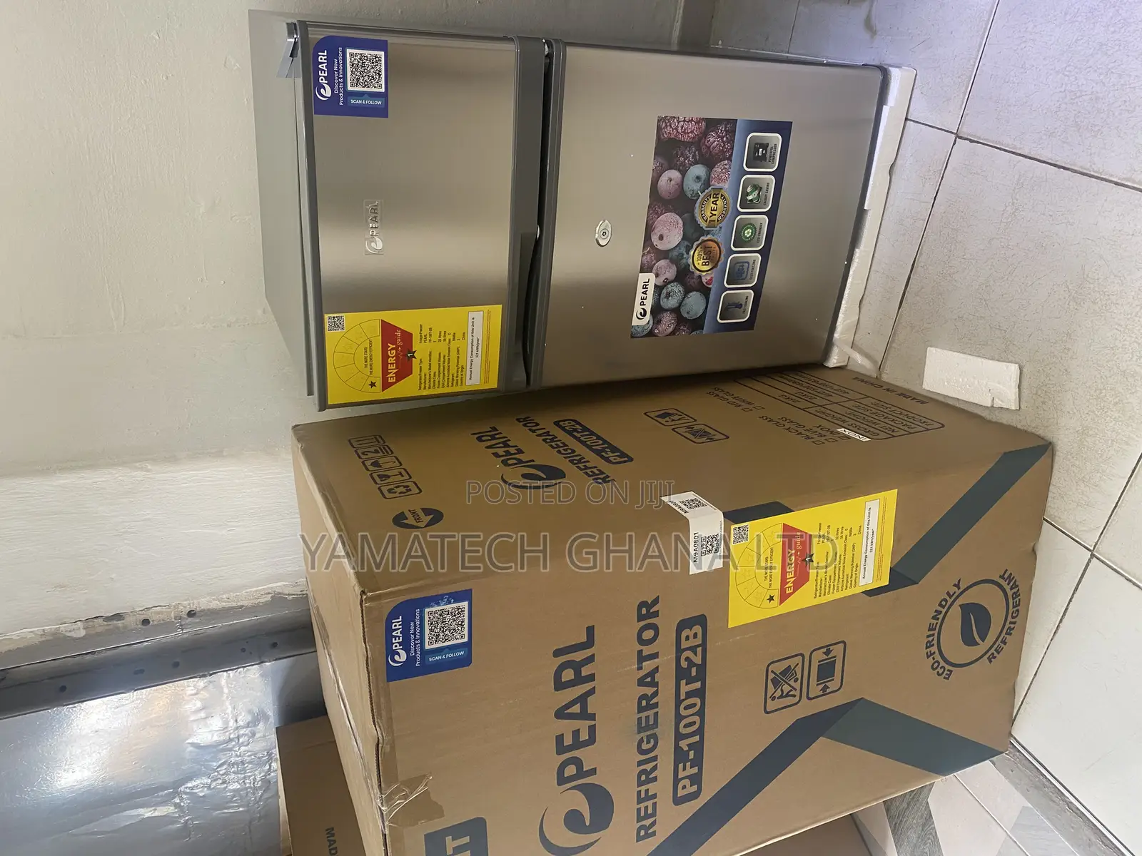 Pearl 80litre Table Top Double Door Fridge With Top Freezer