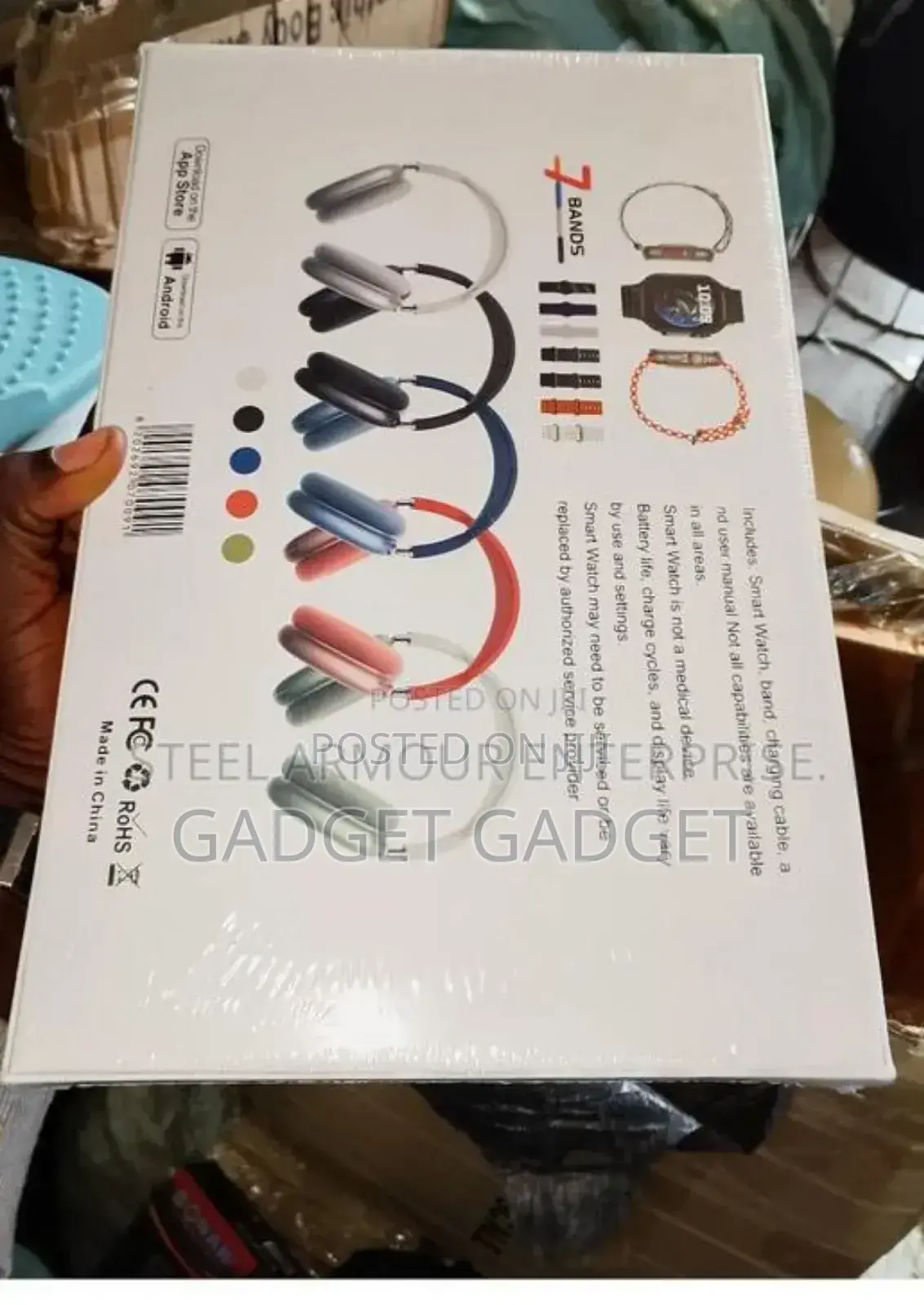 P9 Ultra2 High Display Smart Watch ( 7 Band) and Headset