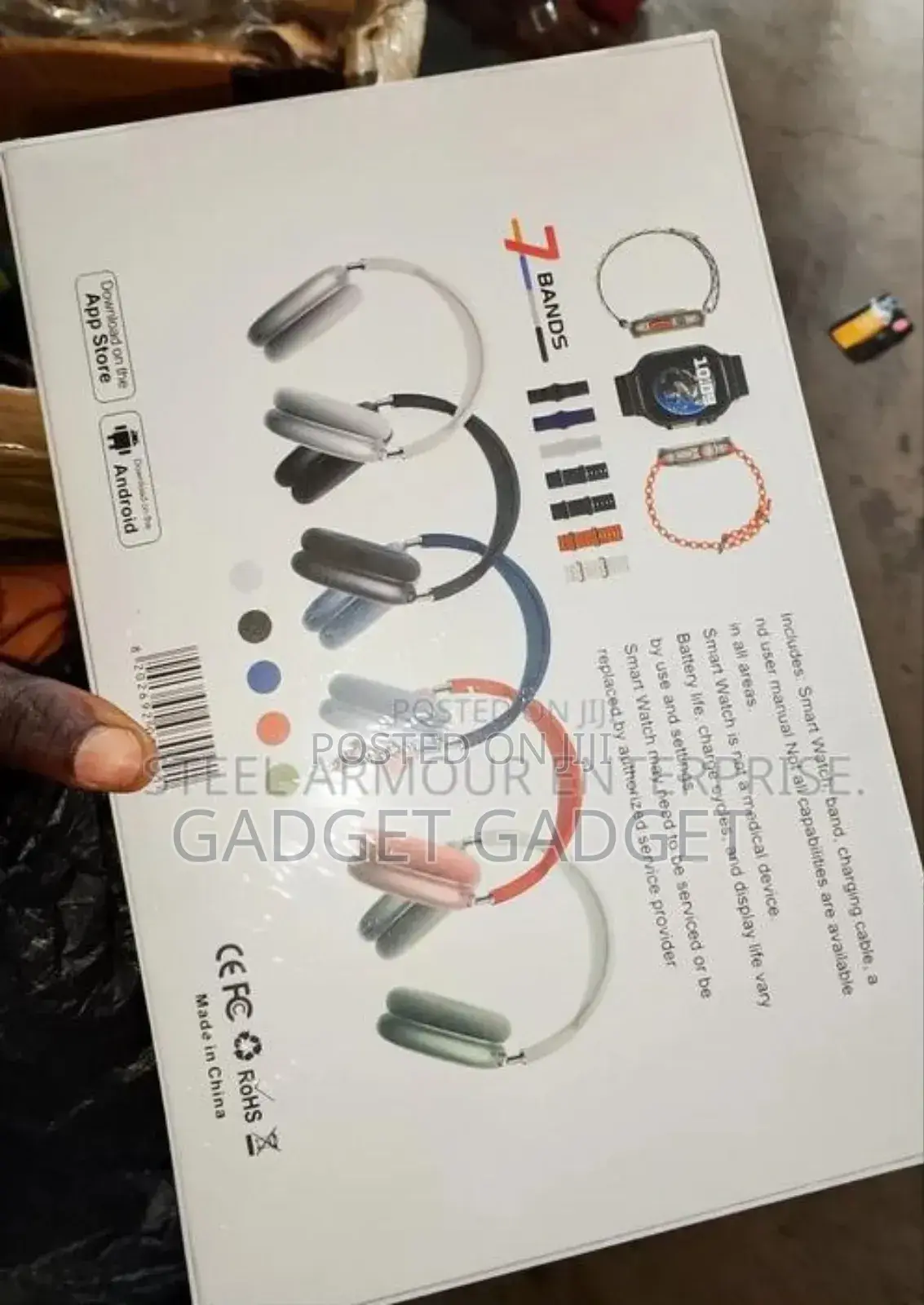 P9 Ultra2 High Display Smart Watch ( 7 Band) and Headset