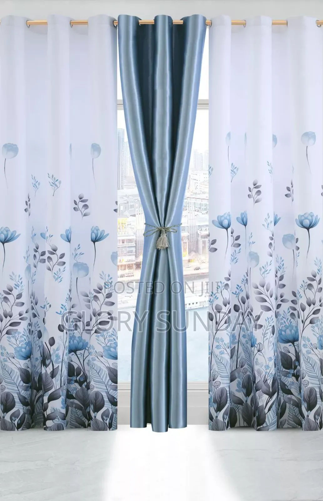 3in1 Blackout Cotton Curtains.