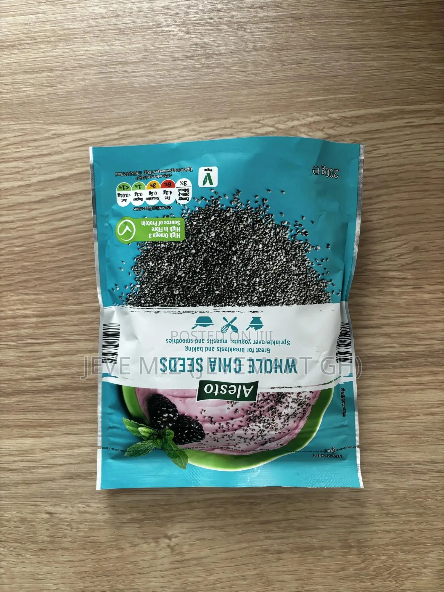 Prunes, Flaxseed, Chia Seeds