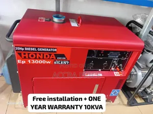 Contemporary 10kva Honda Diesel Genset With Strong Battery