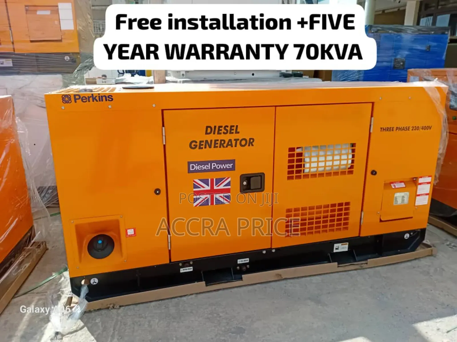 Push Start 70kva Perkins Generator Diesel British Standard