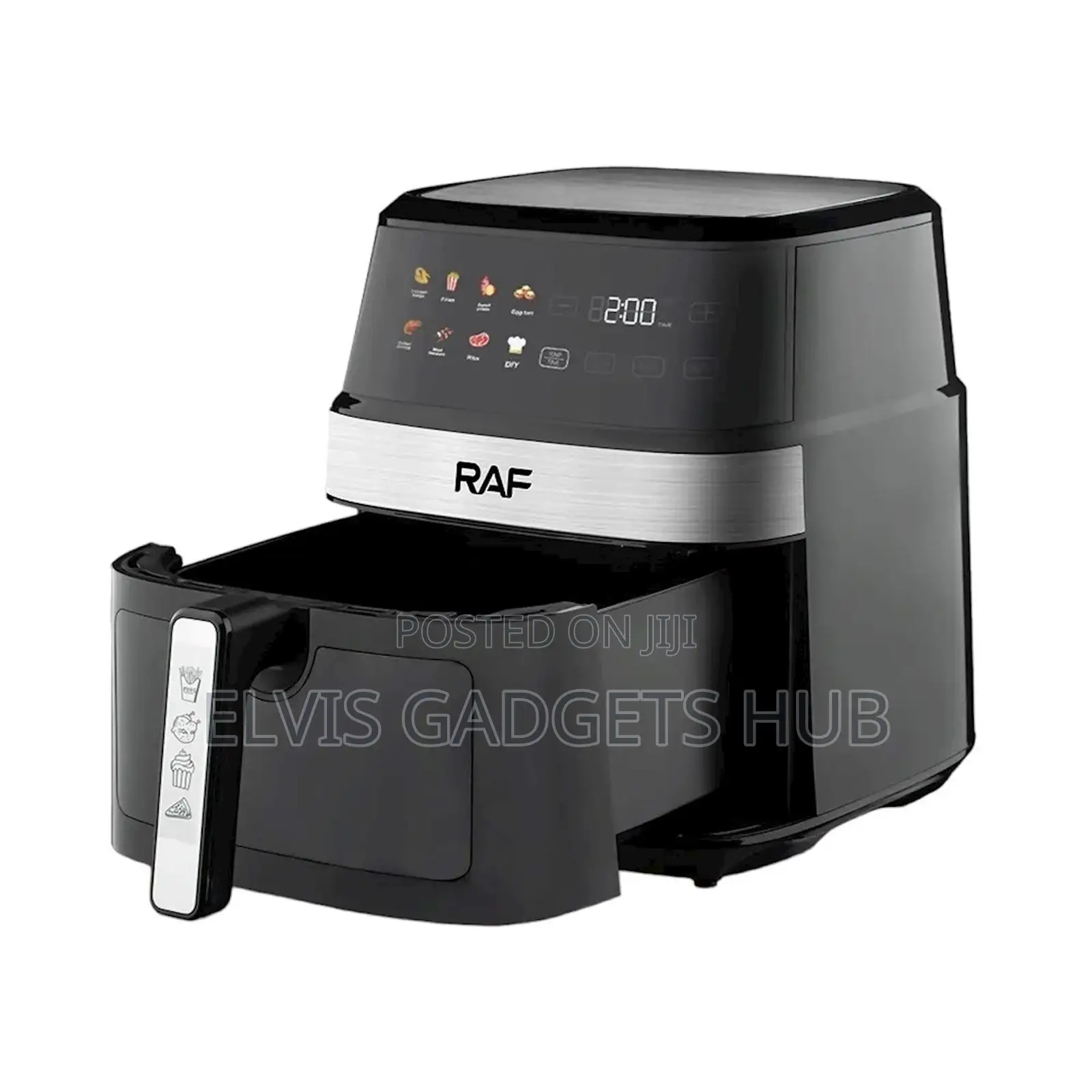 Raf 8l Air Fryer 1350 Watt Black and Silver