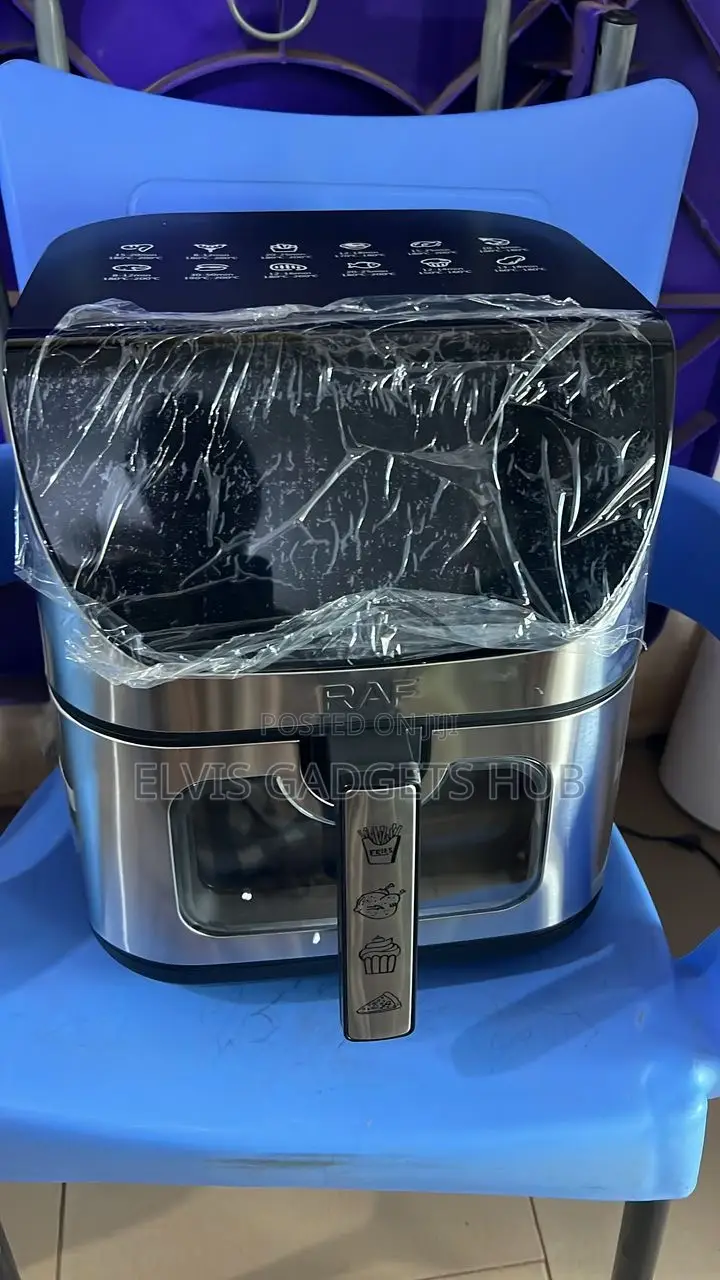 Raf 8l Air Fryer 1350 Watt Black and Silver