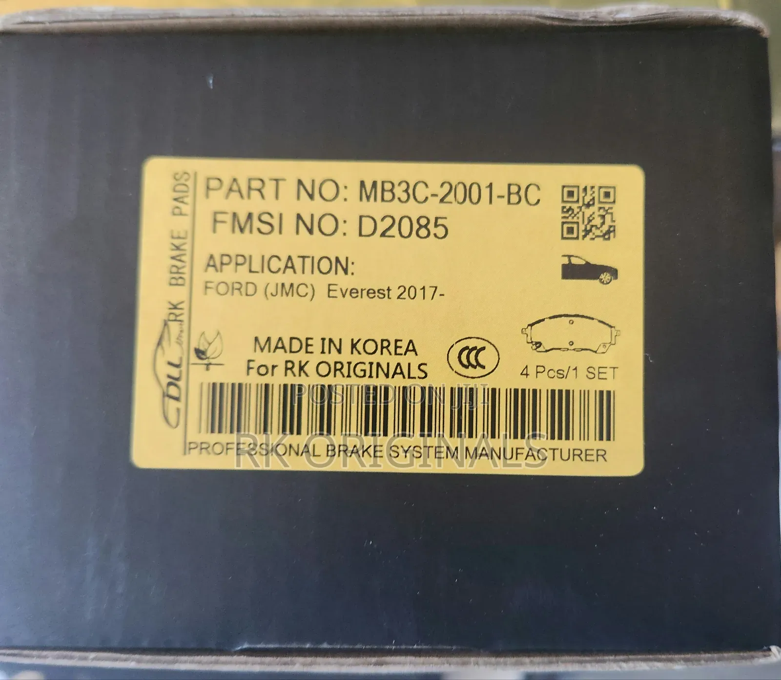 Ford Everest/Ranger Raptor 17-2024 Ceramic Front Brake Pad