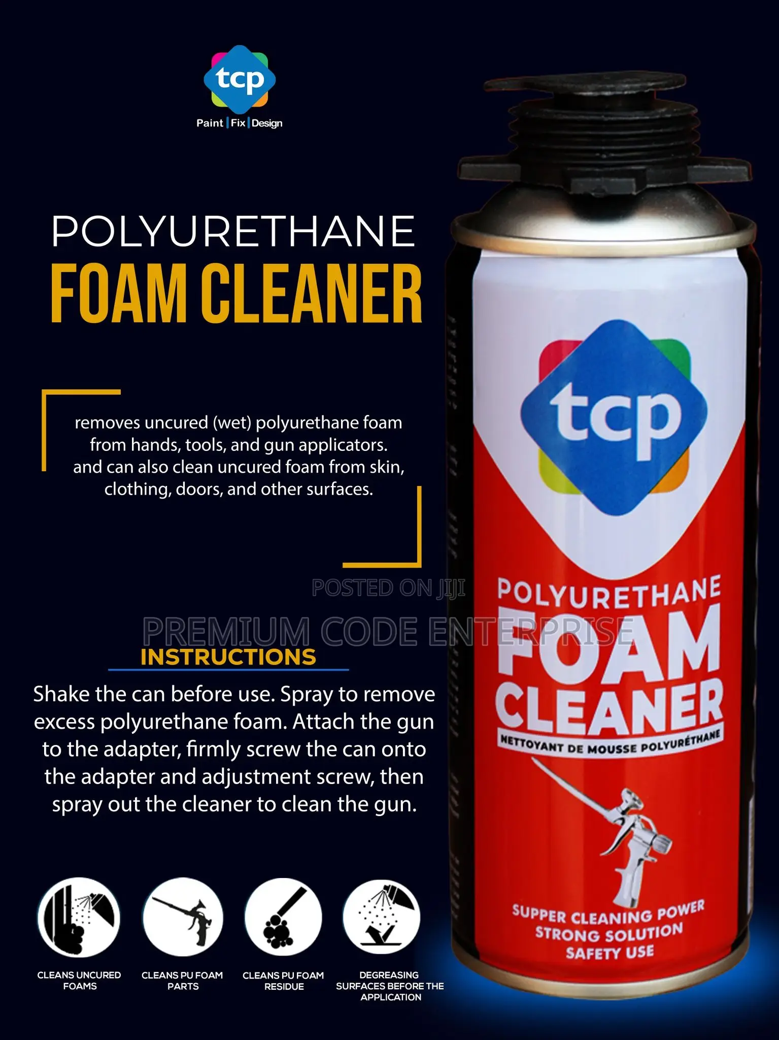 Polyurethane Foam Cleaner For Gun And Surfaces