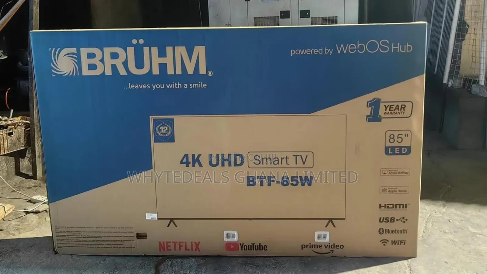 Bruhm 85” 4k Uhd Smart Webos Led Tv| Bluetooth| Magic Remote