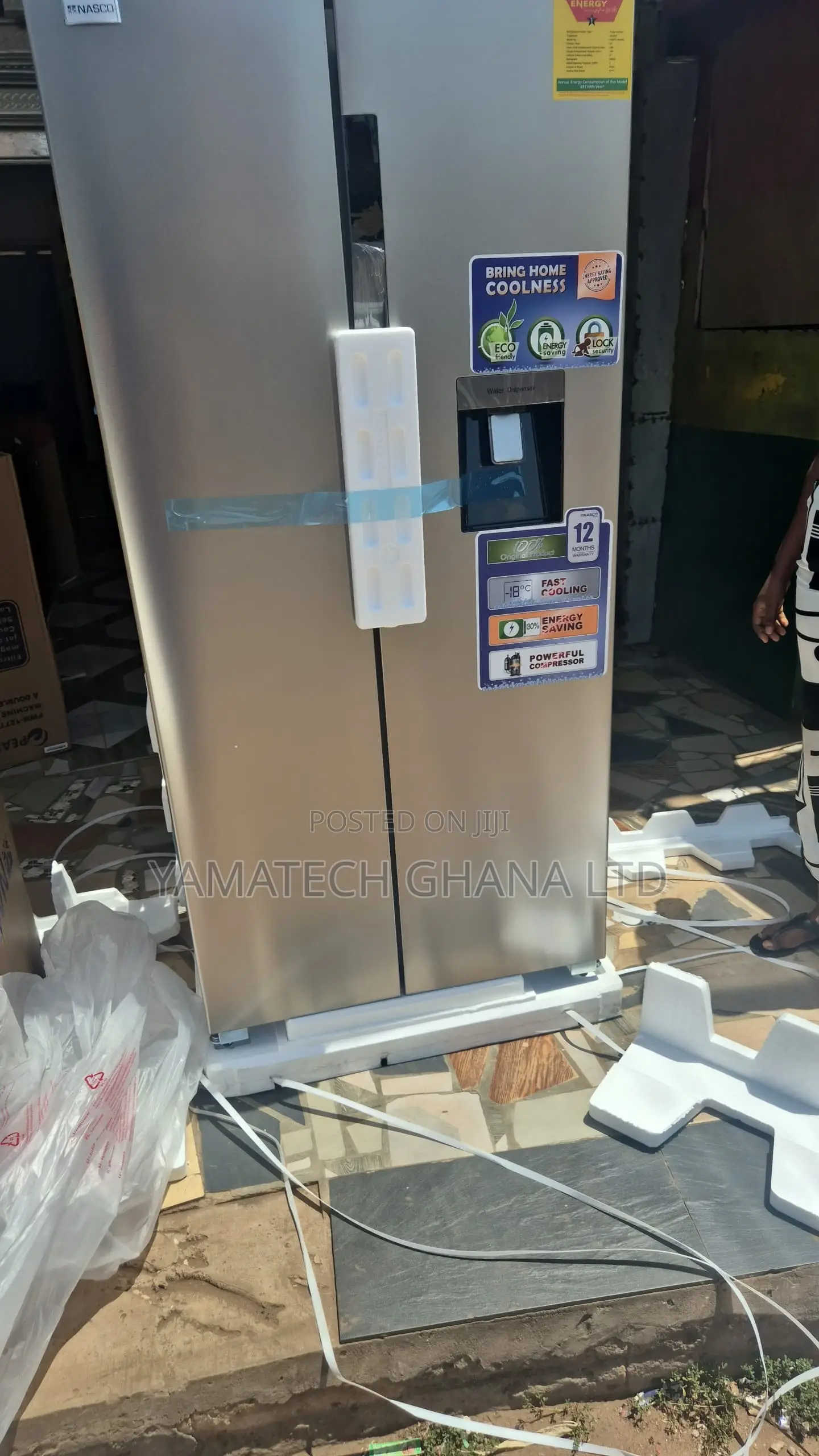 Brand New Nasco Side by Side Fridge With Dispenser 460litre