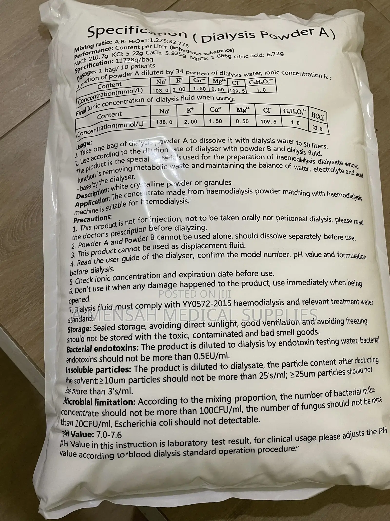 Concentrate For Haemodialysis Medical Blood Dialysis /Powder