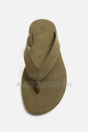 Zara Strappy Slippers Khaki Green
