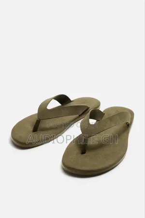 Zara Strappy Slippers Khaki Green