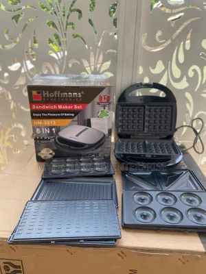 6in1 Sandwich With Grill,Donut,Nut,Waffle Ice Cone Maker Pan
