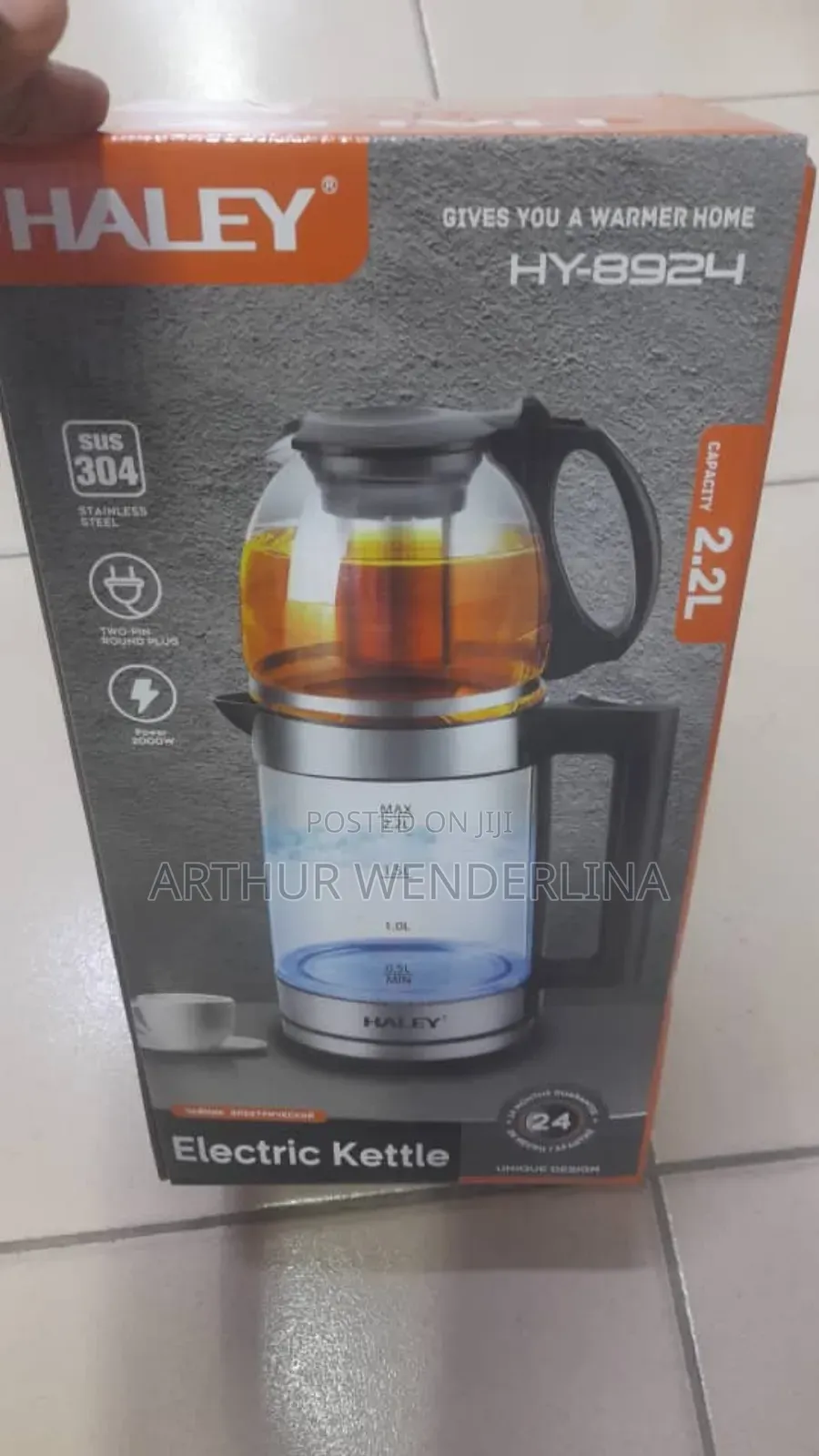 Haley Water Kettle 2 in 1. (2.2liters)