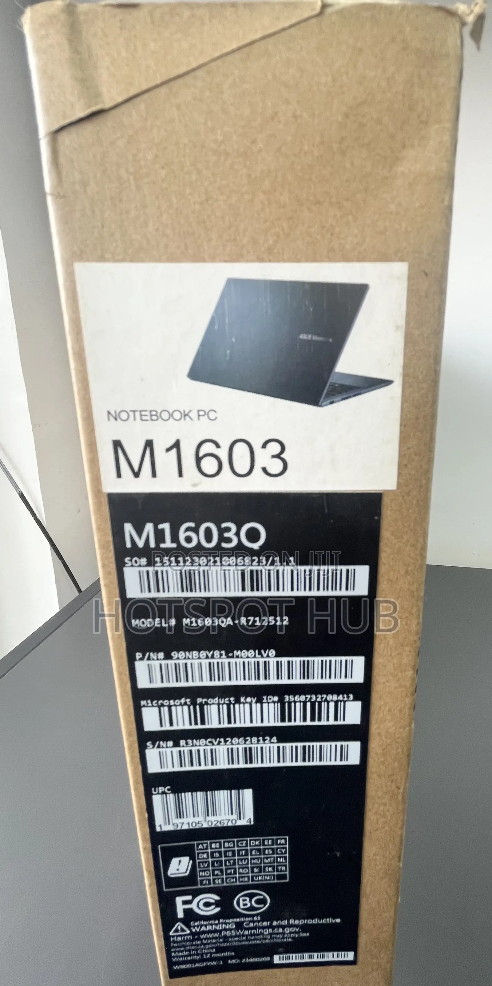 New Laptop Asus 12GB AMD Ryzen 7 SSD 512GB