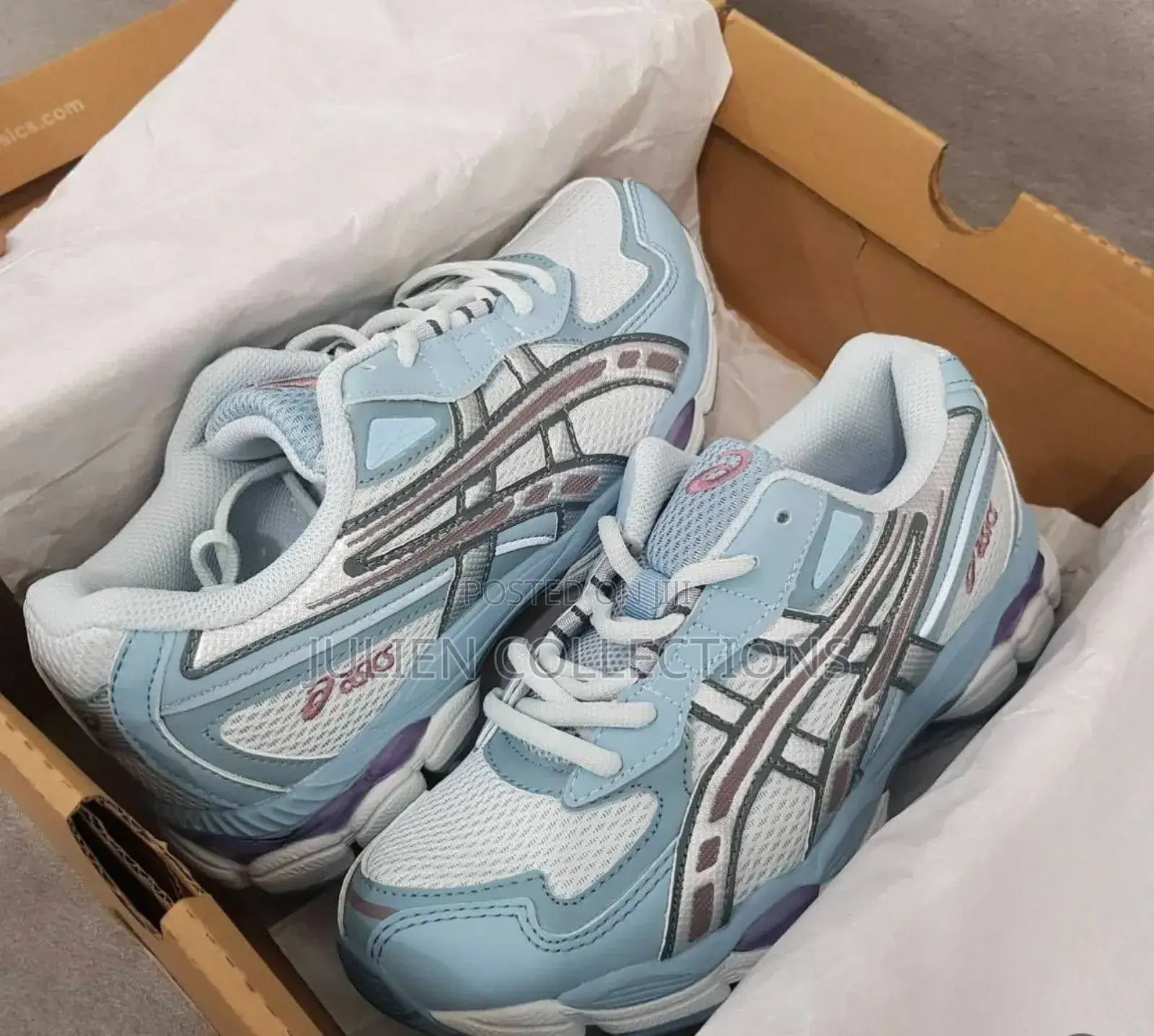 Ascis Gel Sea Blue and White