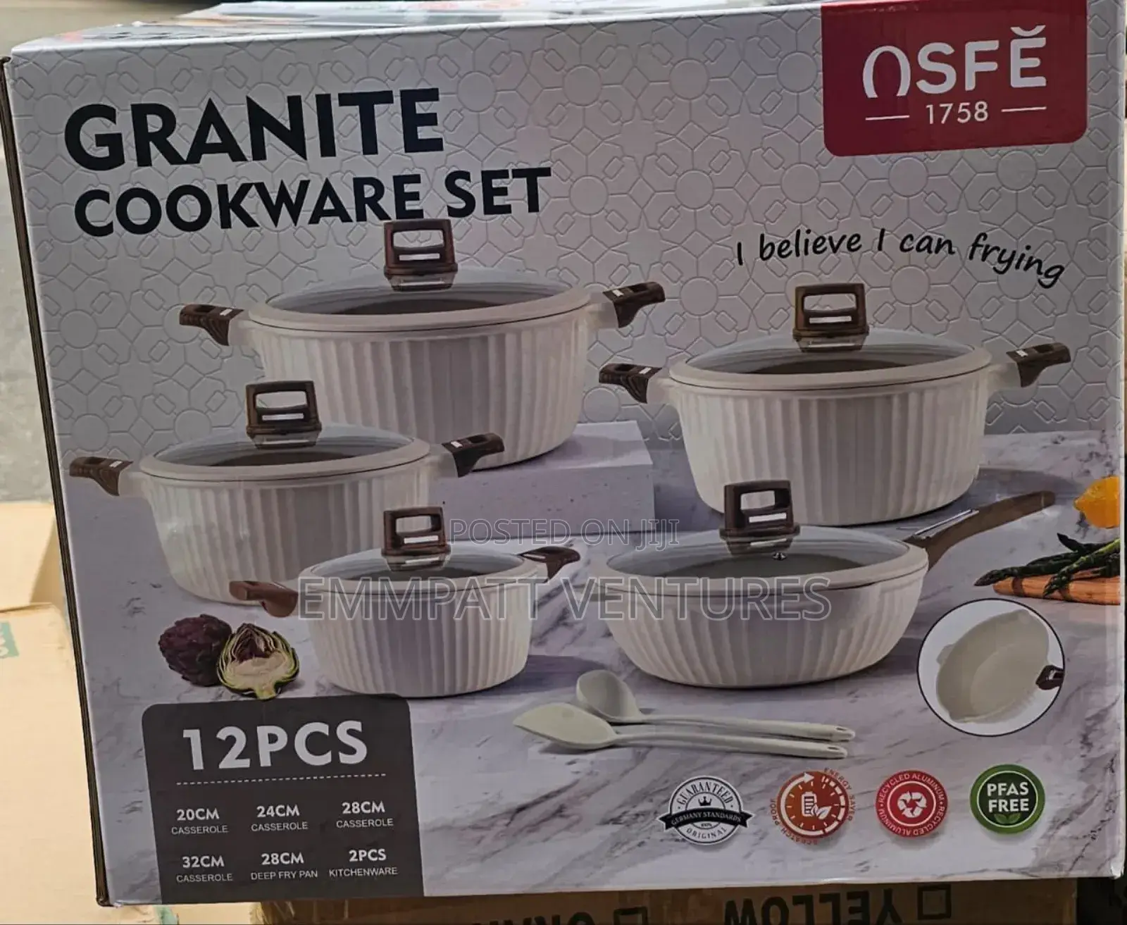 12pcs Granite Cookware Set