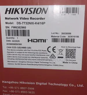 Hikvision Ds-7732nxi-/16p 32ch NVR With 16port Poe