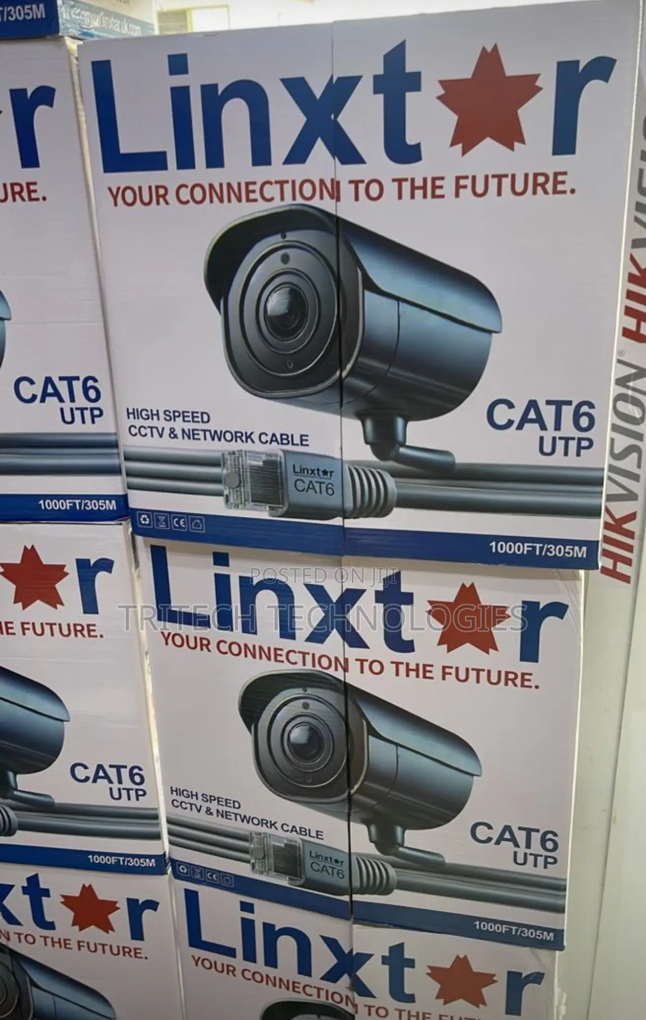 Linxter Cat Cable 305m Utp High Speed for CCTV (1000ft)