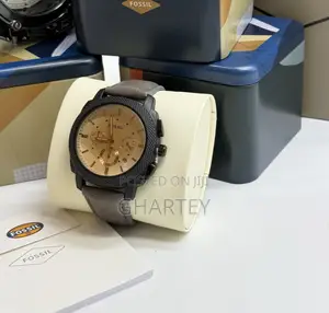 Chronograph Men’S Watch || Fossil Black Case Watch